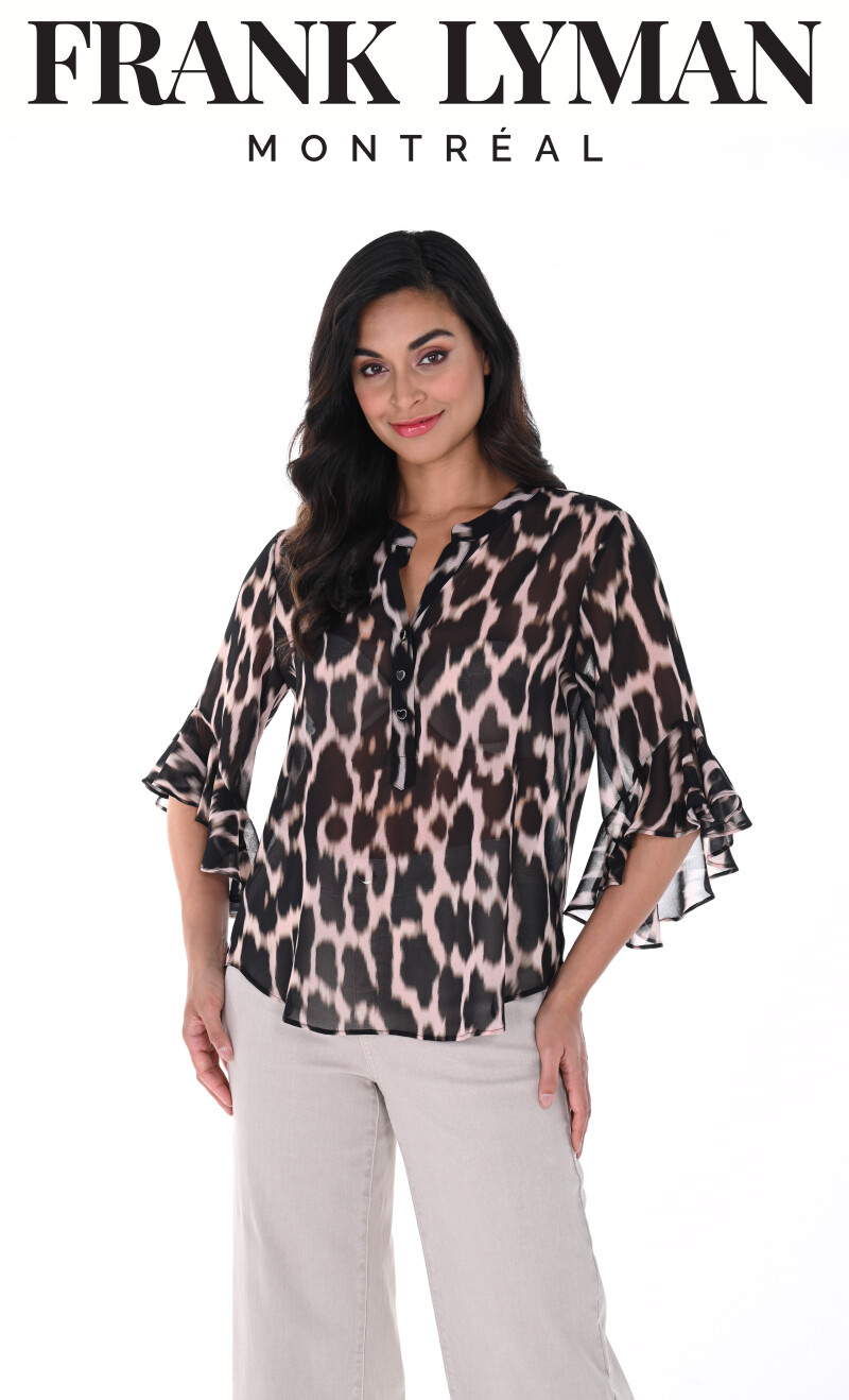 Frank Lyman | Leopard print blouse | 246351 | Mary's of Enfield