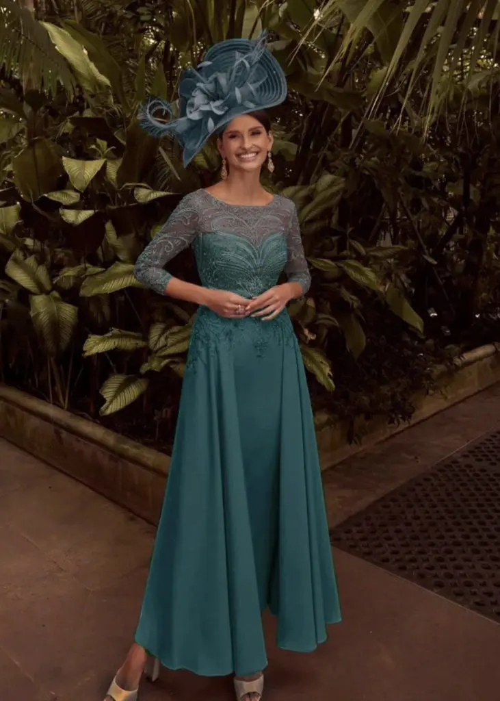 sachin and babi light blue dress 62 Unique Mother-of-the-Bride Dresses We're Still Thinking About